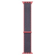 Microsonic Apple Watch Series 9 45 mm Hasırlı Woven Sport Loop Koyu Pembe Kordon