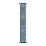 Microsonic Apple Watch Series 9 45 mm Hasırlı Woven Sport Loop Mavi Kordon