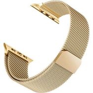 Microsonic Apple Watch Series 9 45 mm Milanese Loop Gold Kordon