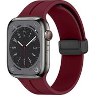 Microsonic Apple Watch Series 9 45 mm Ribbon Line Bordo Kordon
