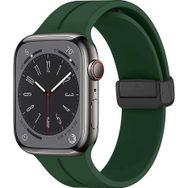Microsonic Apple Watch Series 9 45 mm Ribbon Line Koyu Yeşil Kordon