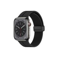 Microsonic Apple Watch Series 9 45 mm Ribbon Line Siyah Kordon