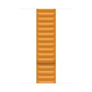 Microsonic Apple Watch Series 9 45 mm Turuncu Leather Link Band Kordon