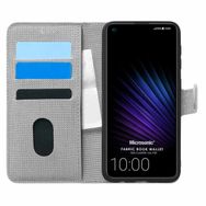 Microsonic Casper Via F20 Fabric Book Wallet Gri Cep Telefon Kılıfı