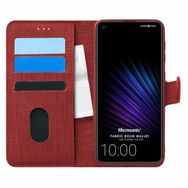 Microsonic Casper Via F20 Fabric Book Wallet Kırmızı Cep Telefon Kılıfı