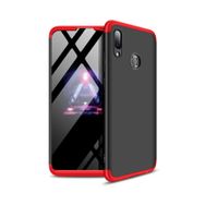 Microsonic CS110-KRZ Huawei Y7 Prime 2019 Double Dip 360 Protective Siyah Kırmızı Kılıf