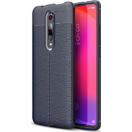 Microsonic CS110-LCV Xiaomi Mi 9t Deri Dokulu Silikon Lacivert Kılıf
