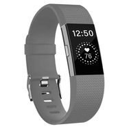 Microsonic Fitbit Charge 2 için Silicone Sport Band Gri Kordon