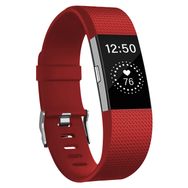 Microsonic Fitbit Charge 2 için Silicone Sport Band Kırmızı Kordon