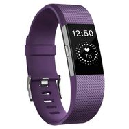 Microsonic Fitbit Charge 2 için Silicone Sport Band Mor Kordon