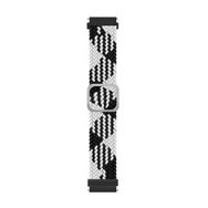 Microsonic Garmin Forerunner 265 Braided Loop Band Siyah Beyaz Kordon