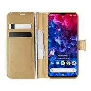 Microsonic General Mobile GM 20 Pro Delux Leather Wallet Gold Cep Telefon Kılıfı