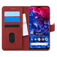 Microsonic General Mobile GM 20 Pro Fabric Book Wallet Kırmızı Cep Telefon Kılıfı