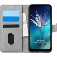 Microsonic General Mobile GM 21 Fabric Book Wallet Gri Cep Telefon Kılıfı