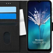 Microsonic General Mobile GM 21 Fabric Book Wallet Siyah Cep Telefon Kılıfı
