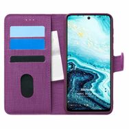 Microsonic General Mobile GM 21 Plus Fabric Book Wallet Mor Cep Telefon Kılıfı