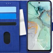 Microsonic General Mobile GM 22 Fabric Book Wallet Lacivert Cep Telefon Kılıfı