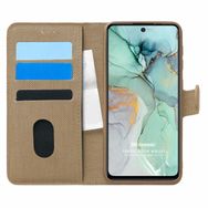 Microsonic General Mobile Gm 22 Plus Fabric Book Wallet Gold Cep Telefon Kılıfı