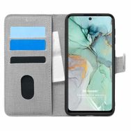 Microsonic General Mobile Gm 22 Plus Fabric Book Wallet Gri Cep Telefon Kılıfı