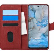Microsonic General Mobile GM 22 Pro Fabric Book Wallet Kırmızı Cep Telefon Kılıfı