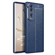 Microsonic Honor 70 Deri Dokulu Silikon Lacivert Cep Telefon Kılıfı