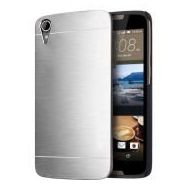 Microsonic HTC Desire 828 Hybrid Metal Gümüş Kılıf