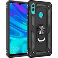Microsonic Huawei Honor 10 Lite Military Ring Holder Siyah Kılıf
