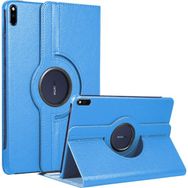 Microsonic Huawei MatePad 10.4 inç 360 Rotating Stand Deri Mavi Tablet Kılıfı