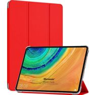 Microsonic Huawei Matepad 10.4 inç Slim Translucent Back Smart Cover Kırmızı Tablet Kılıfı