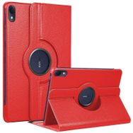 Microsonic Huawei Matepad Air 360 Rotating Stand Deri Kırmızı Tablet Kılıfı