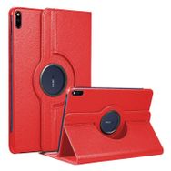Microsonic Huawei MatePad Pro 10.8 360 Rotating Stand Deri Kırmızı Tablet Kılıfı