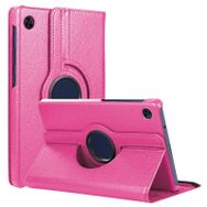 Microsonic Huawei MatePad T10 360 Rotating Stand Deri Pembe Tablet Kılıfı