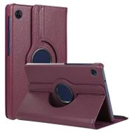 Microsonic Huawei MatePad T10S 360 Rotating Stand Deri Mor Tablet Kılıfı