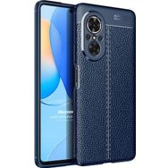 Microsonic Huawei Nova 9 SE Deri Dokulu Silikon Lacivert Kılıf