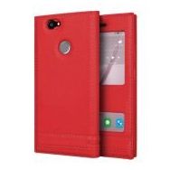 Microsonic Huawei Nova Dual View Gizli Mıknatıslı Kırmızı Kılıf