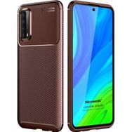 Microsonic Huawei P Smart 2021 Legion Series Kahverengi Cep Telefonu Kılıfı