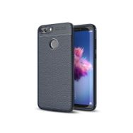 Microsonic Huawei P Smart Deri Dokulu Silikon Lacivert Kılıf