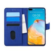 Microsonic Huawei P40 Fabric Book Wallet Lacivert Cep Telefonu Kılıfı