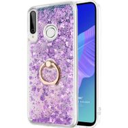 Microsonic Huawei P40 Lite E Glitter Liquid Holder Mor Cep Telefonu Kılıfı