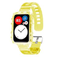 Microsonic Huawei Watch Fit Transparent Clear Band Sarı Kordon
