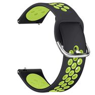 Microsonic Huawei Watch GT Classic Rainbow Sport Band için Siyah Yeşil Kordon