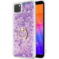 Microsonic Huawei Y5P Glitter Liquid Holder Mor Cep Telefonu Kılıfı