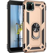 Microsonic Huawei Y5P Military Ring Holder Gold Cep Telefonu Kılıfı