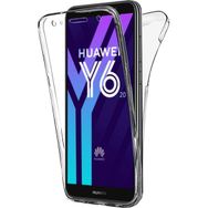 Microsonic Huawei Y6 2018 6 Tarafı Tam Full Koruma 360 Clear Soft Şeffaf Kılıf