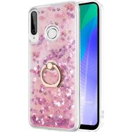 Microsonic Huawei Y6P Glitter Liquid Holder Pembe Cep Telefonu Kılıfı