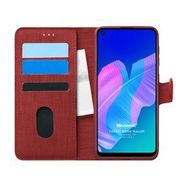 Microsonic Huawei Y7P Fabric Book Wallet Kırmızı Cep Telefonu Kılıfı