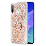 Microsonic Huawei Y7P Glitter Liquid Holder Gold Cep Telefonu Kılıfı