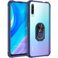 Microsonic Huawei Y9S Grande Clear Ring Holder Lacivert Cep Telefonu Kılıfı