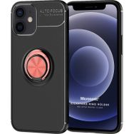 Microsonic iPhone 12 Mini Kickstand Ring Holder Siyah Cep Telefonu Kılıfı