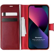 Microsonic iPhone 13 Mini Delux Leather Wallet Sarı Cep Telefonu Kılıfı